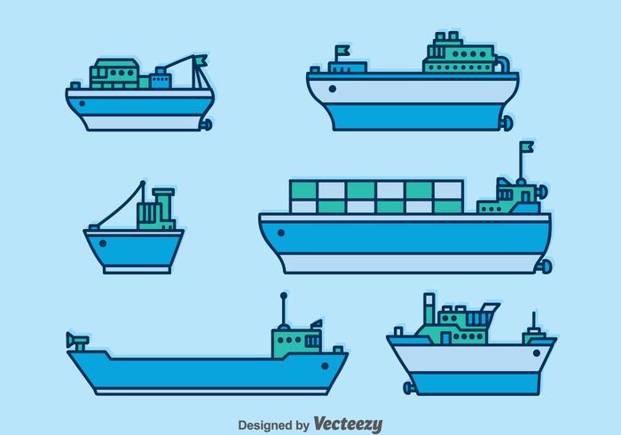 Barcos y barcos conjunto de vectores