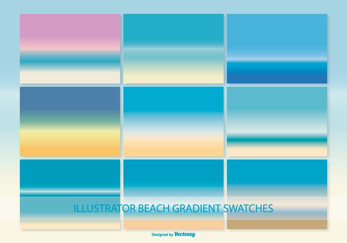 Illustrator Gradient Beach Swatches vector