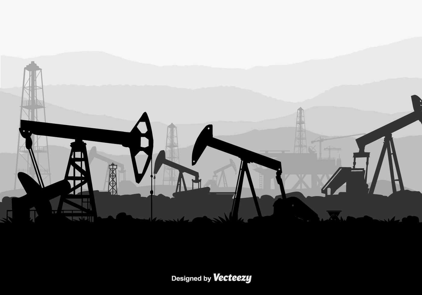 Oil Field Vector Background 113883 Vector Art at Vecteezy