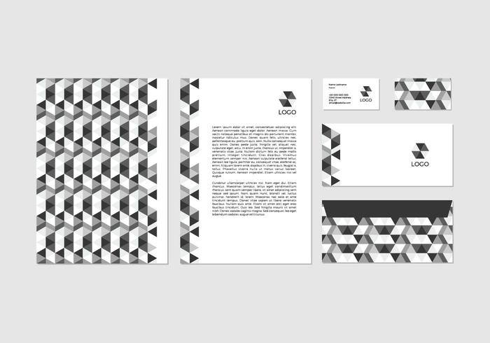 Free Black Vector Letterhead Design