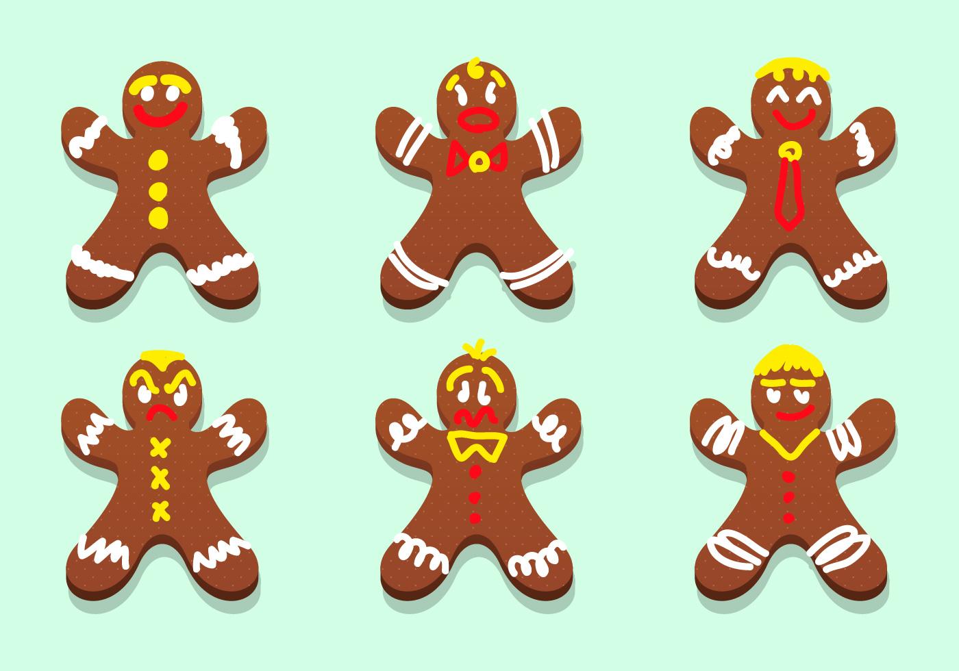 Lebkuchen Gingerbread Characters Vector 113913 Vector Art at Vecteezy