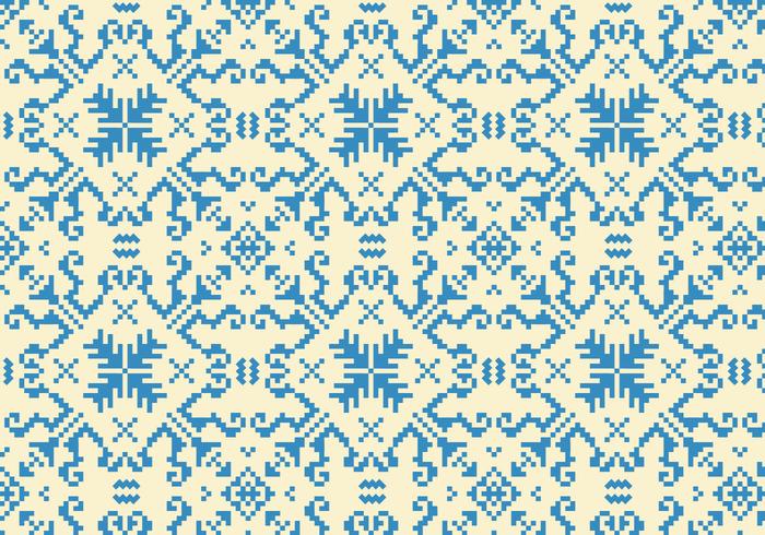 Stitching Blue Pattern vector