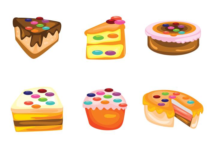 Cake with Smarties Vectors Cake with Smarties Vectors