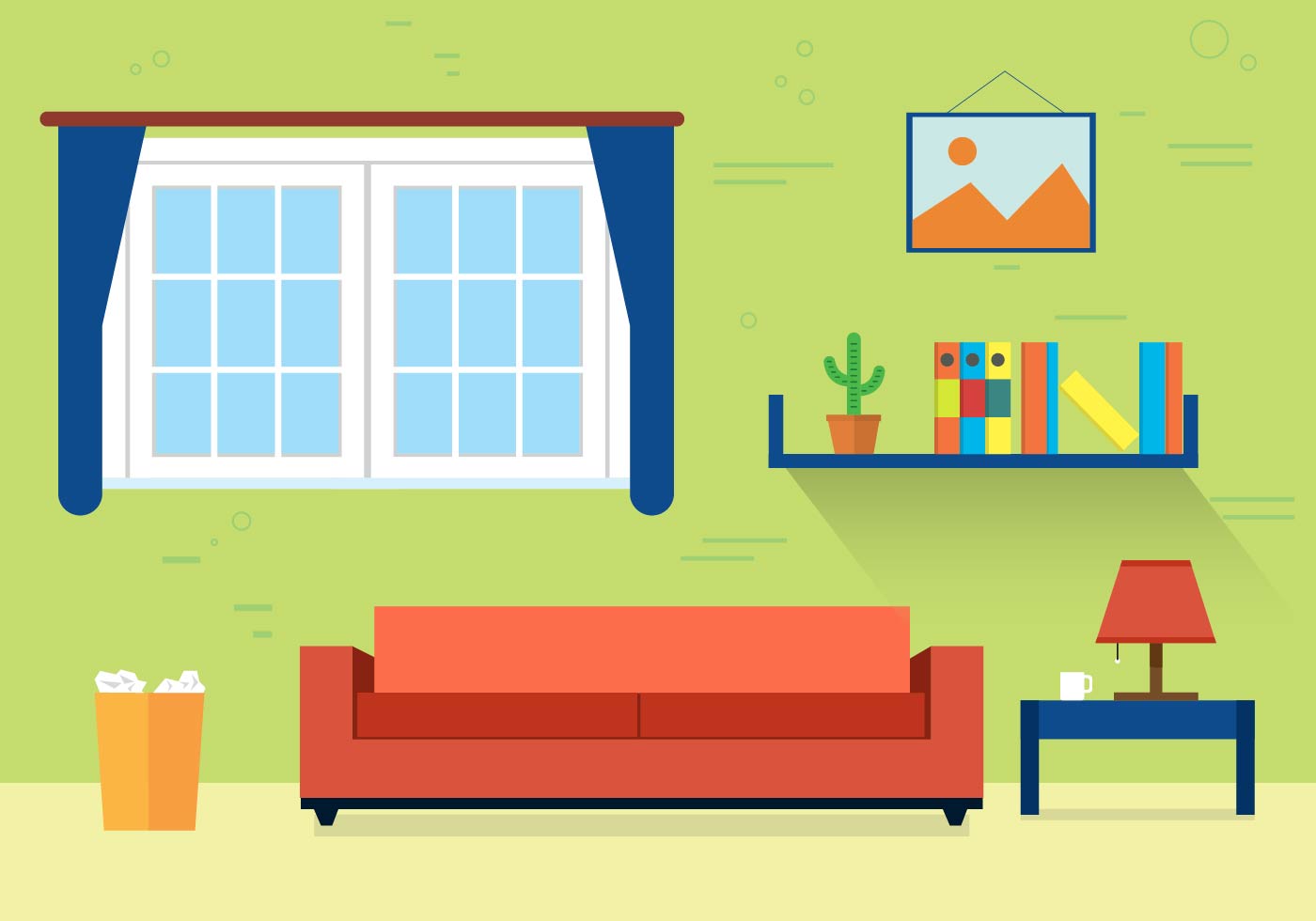 Living Room Vector Illustration  Download Free Vector Art, Stock Graphics \u0026 Images