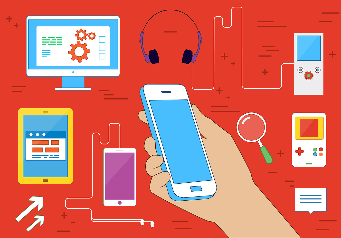 Free Multimedia Vector Devices 113936 Vector Art at Vecteezy