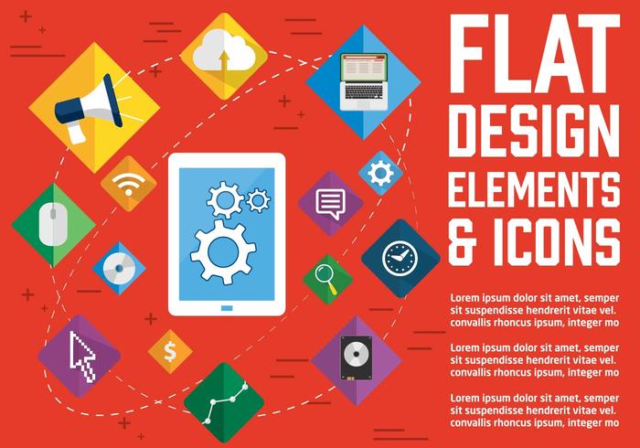 Free Flat Design Vector Icons Free Flat Design Vector Icons