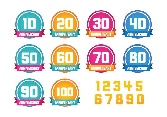 Anniversary Label Vector