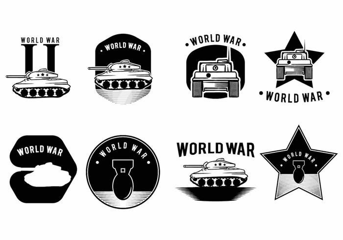 World War 2 Badge Set vector