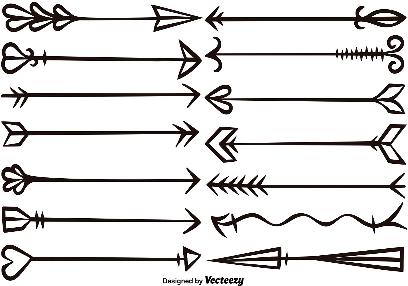 Download Vector Hand Drawn Arrows Set 114000 - Download Free Vectors, Clipart Graphics & Vector Art