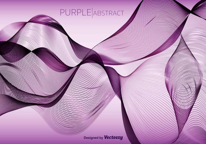 Purple Abstract Vector Wave Background