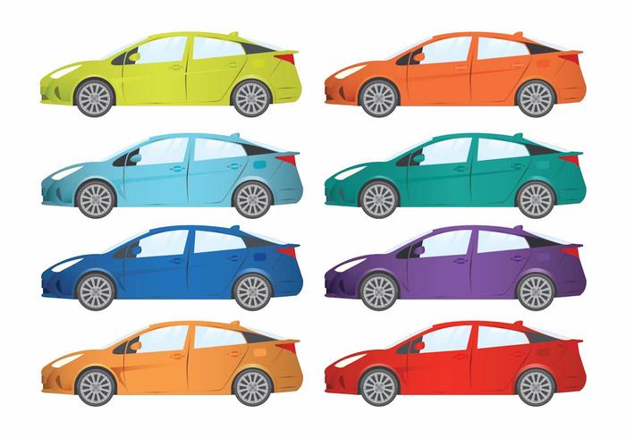 Prius set vector