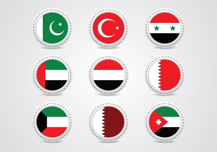 Middle East Metal Pin vector