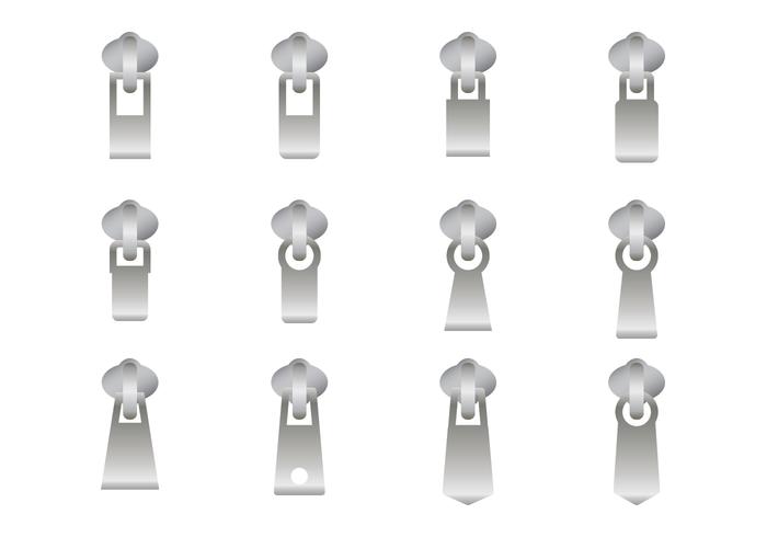 Free Silver Zipper Pull Vector