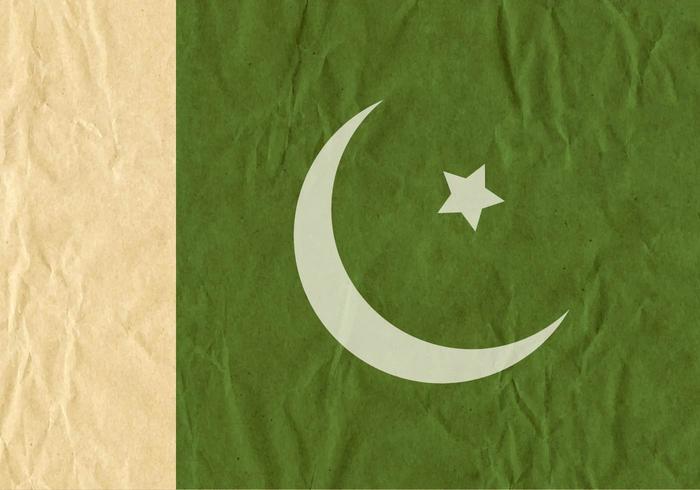 Bandera Vector Libre De Pakistán En La Textura De Cartón