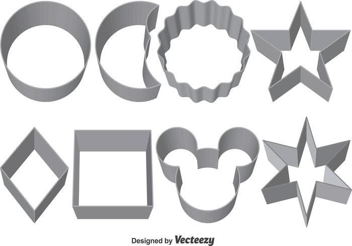 Set Of Vector Cookie Cutters