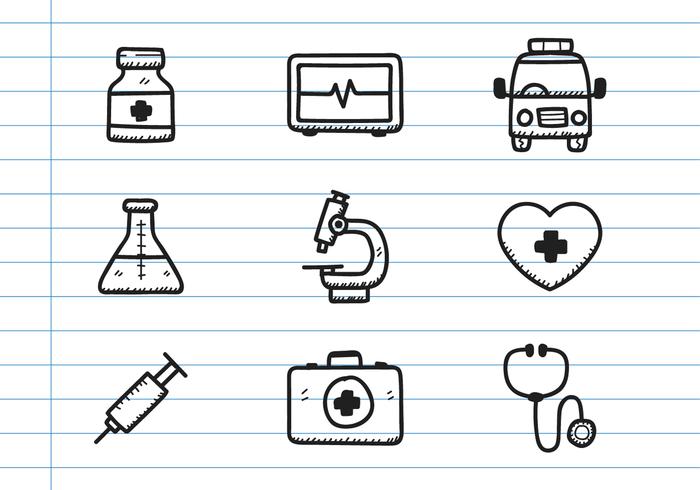 Medical Icon Doodle vector