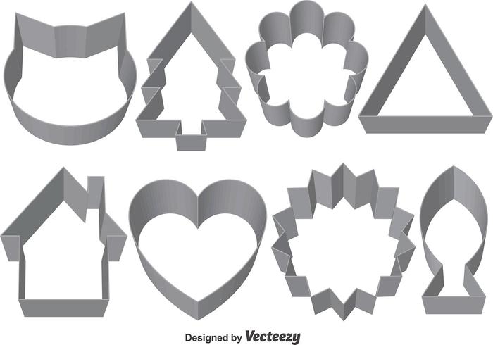 Set Of Vector Cookie Cutters