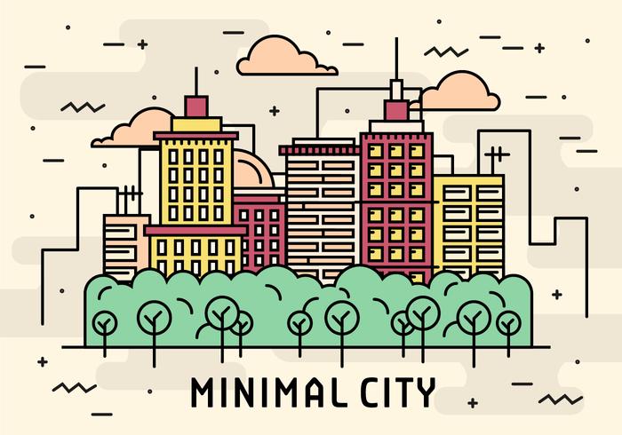 Plano Lineal Minimal Ciudad Vector