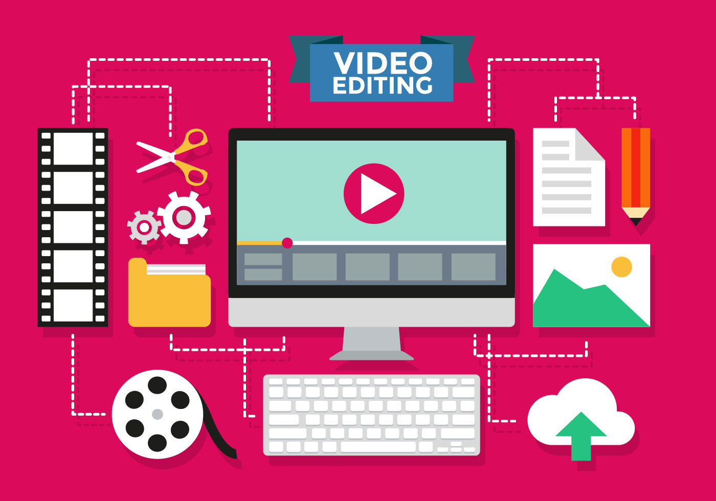 Download Video Editing Infographic Vector Template 114094 Vector Art at Vecteezy