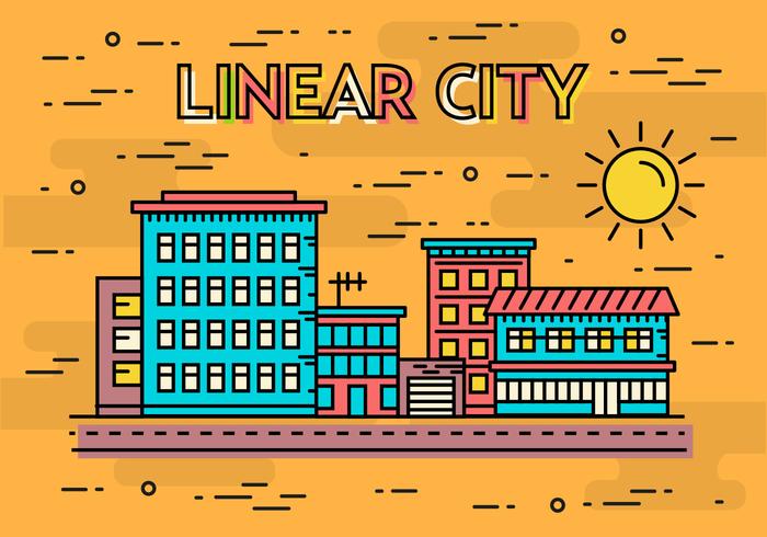 Ilustración Vectorial Linear Ciudad Libre vector