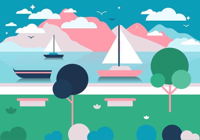 Free Landscape Vector Illustration Free Landscape Vector Illustration