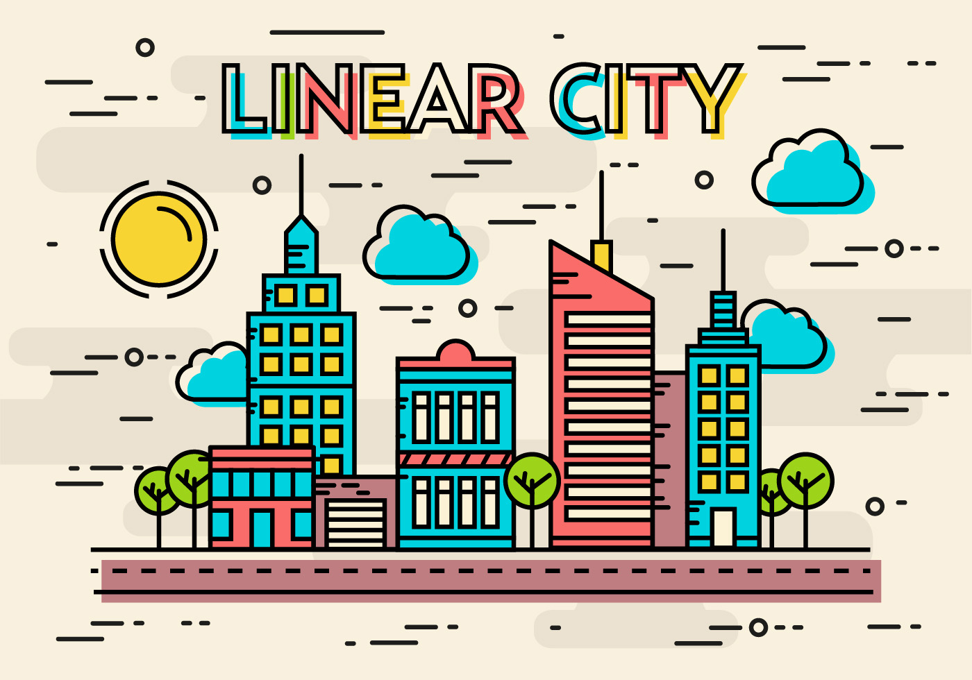 Free Linear City Vector 114151 Vector Art at Vecteezy