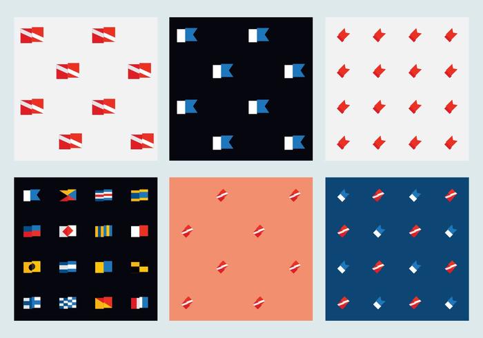 Free Marine Flag Patterns vector