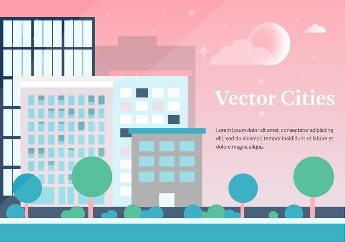 Fondo de las ciudades libres del vector