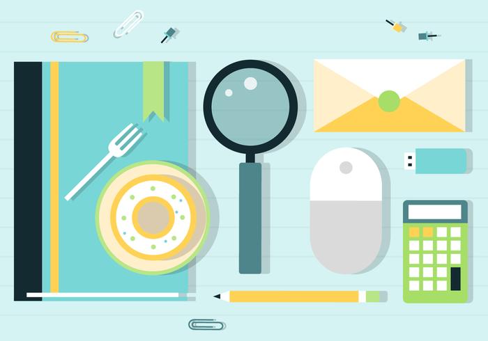 Free Working Desk Vector Elements Free Working Desk Vector Elements