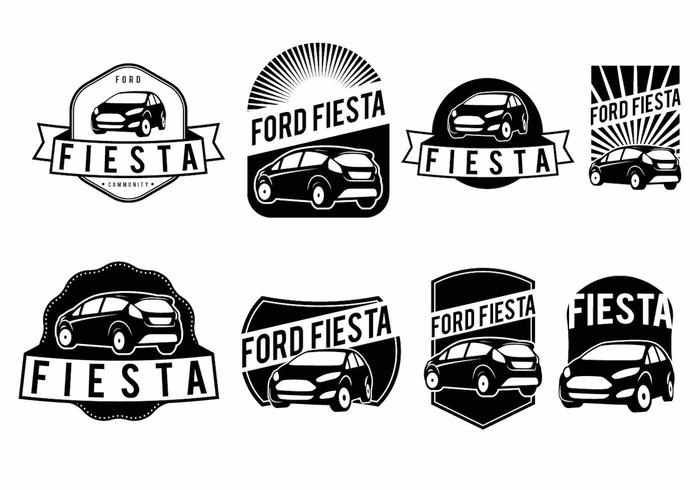 Ford Fiesta Badge Set vector