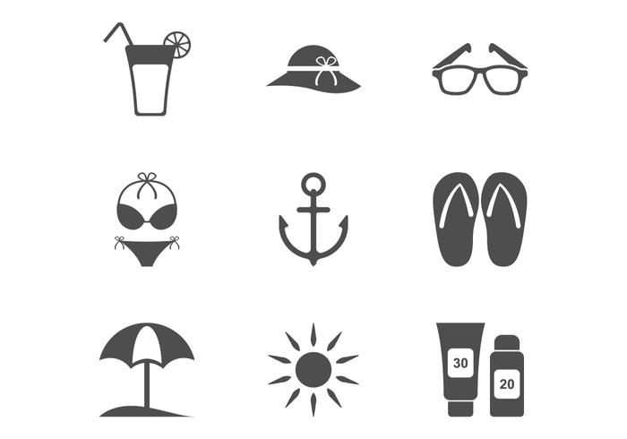 Beach Minimalist Icon vector