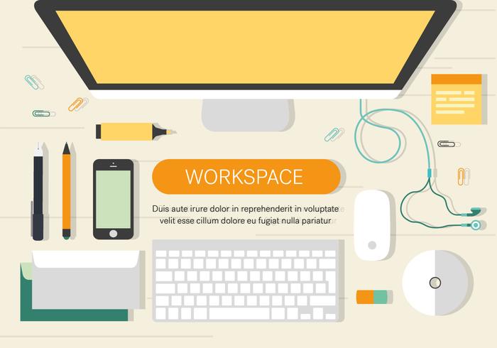 Free Work Space Vector Illiustration