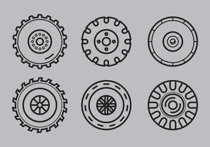 Free Tractor Tire Vector 1