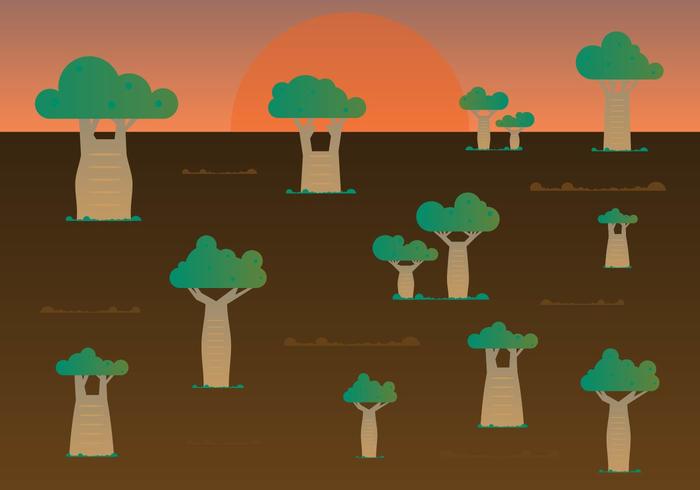 Free Baobab Trees Vector