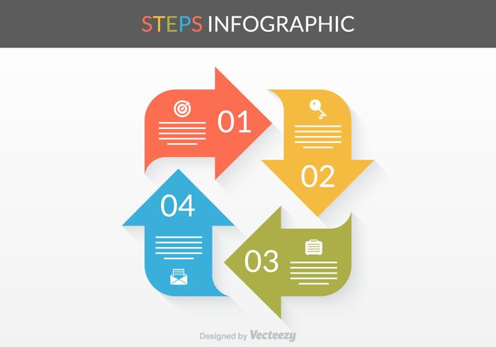 Free Vector Steps Infographic