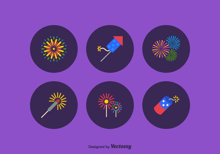 Free Firework Vector Icon Set