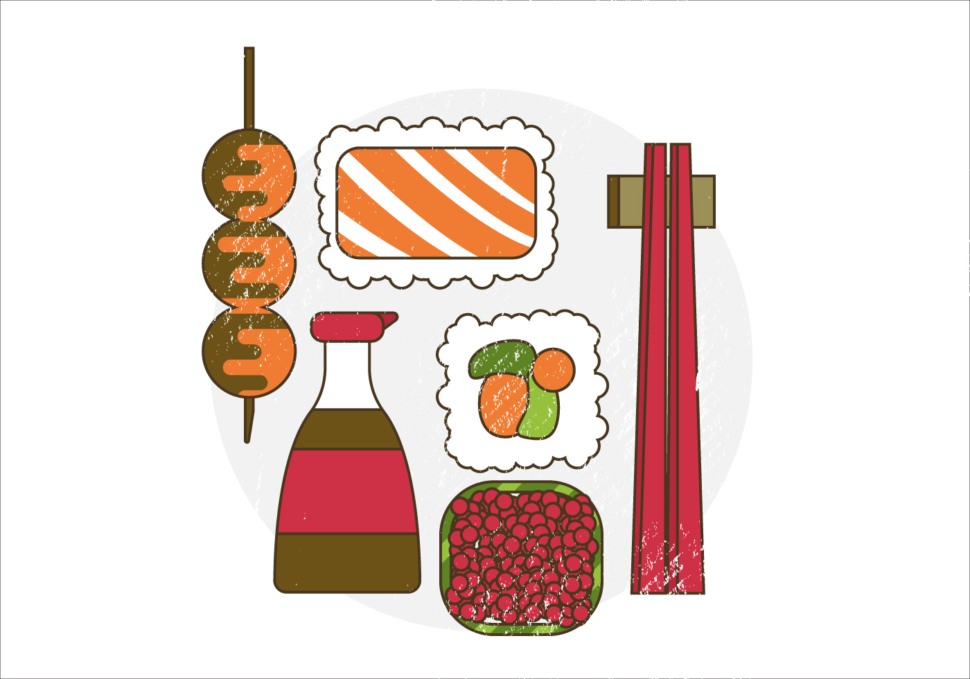 Vector Japanese Food 114302 Vector Art at Vecteezy