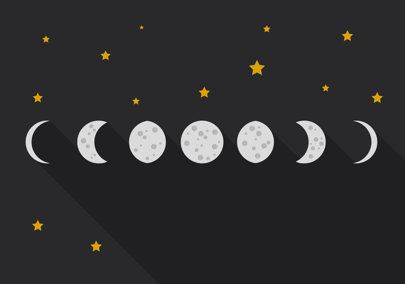Four Phases of the Moon 114331 Vector Art at Vecteezy