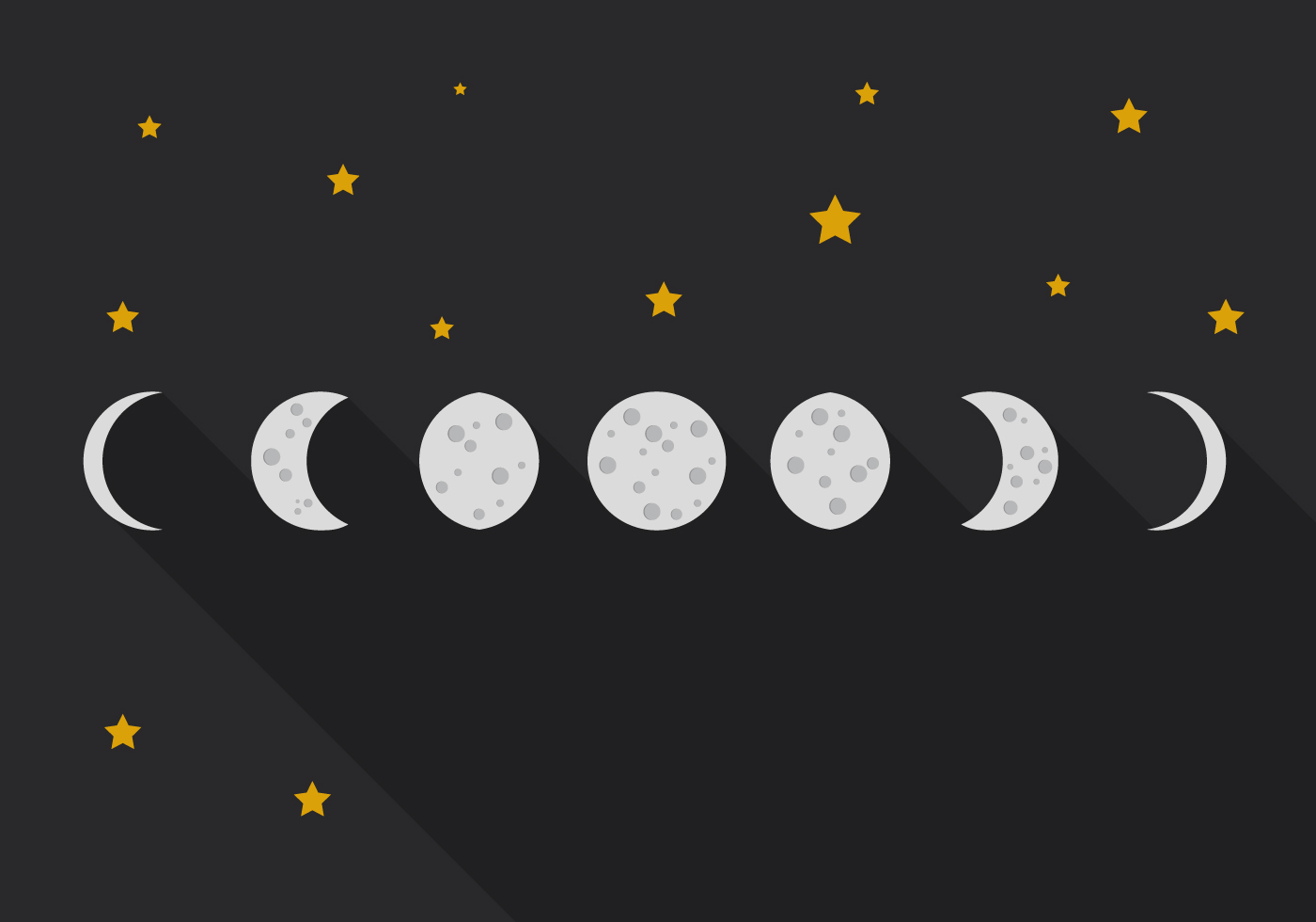 Four Phases Of The Moon 114331 Vector Art At Vecteezy