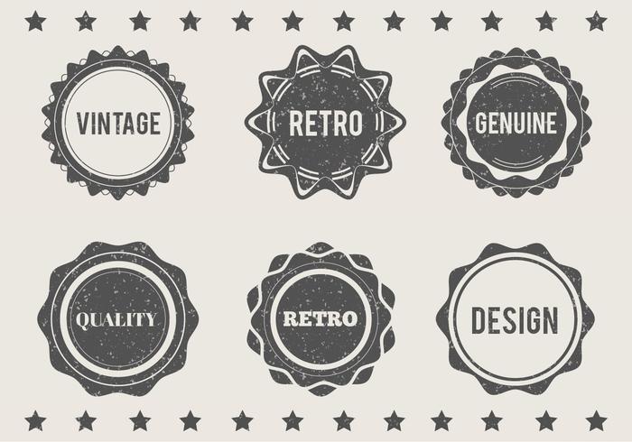 Free Vector Grungy Eroded Labels