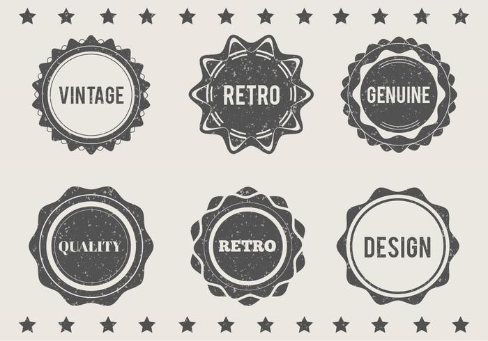 Free Vector Grungy Eroded Labels