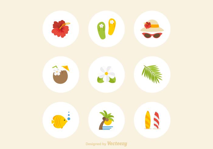 Free Hawaii Icons Vector