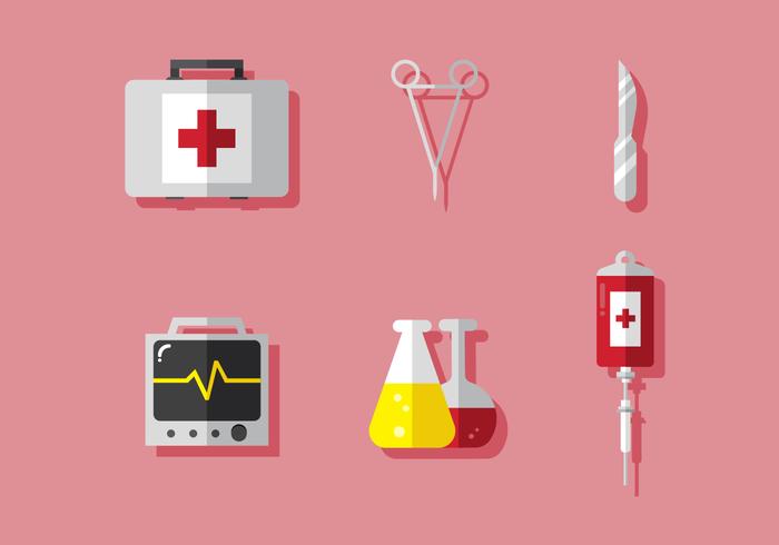 Conjunto de iconos médicos vectoriales vector