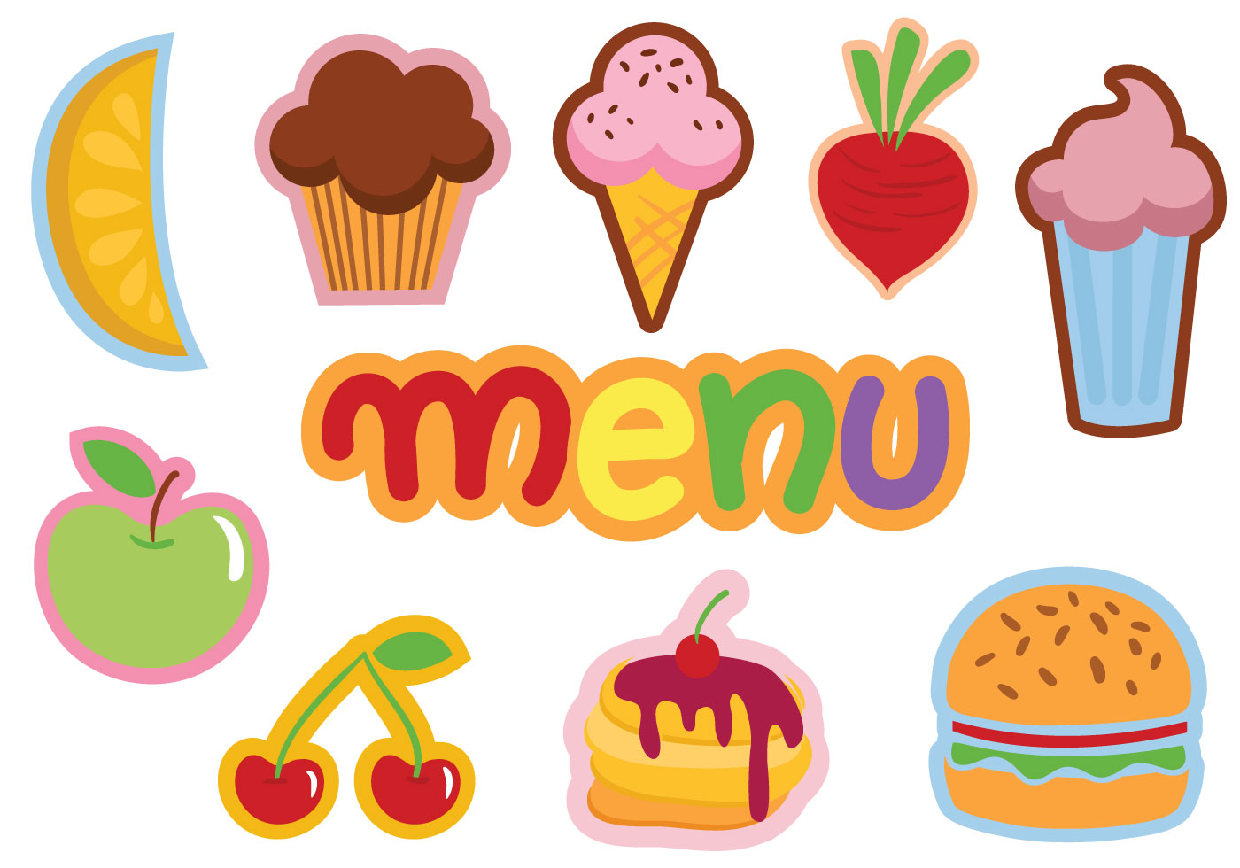 free kids menu vectors download free vectors clipart menu clip arts