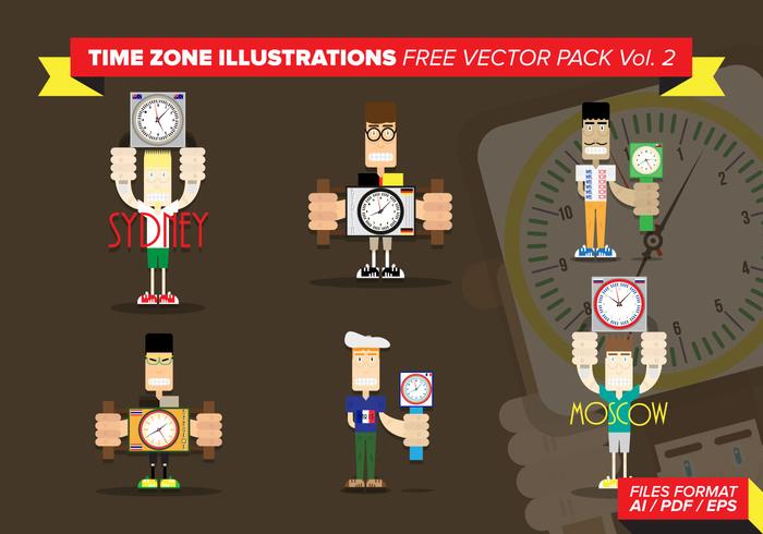 Time Zone Illustrations Free Vector Pack Vol. 2 Time Zone Illustrations Free Vector Pack Vol. 2