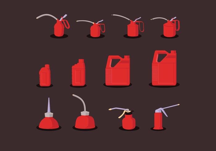 Red Oil Can vector