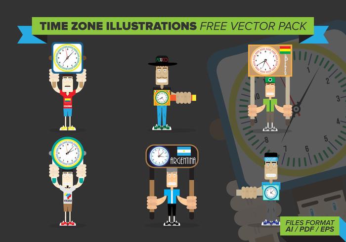 Time Zone Illustrations Free Vector Pack Time Zone Illustrations Free Vector Pack
