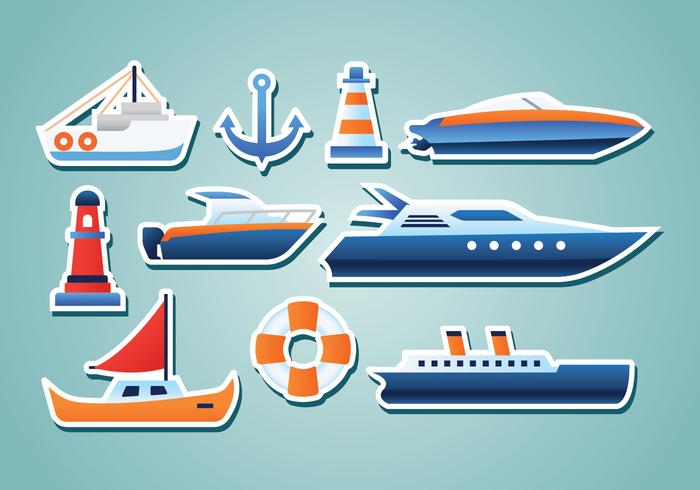 Free Nautical Pegatinas vector