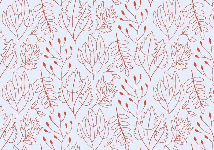 Outline Plants Pattern vector