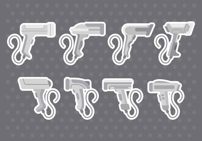 Barcode scanner icons vector